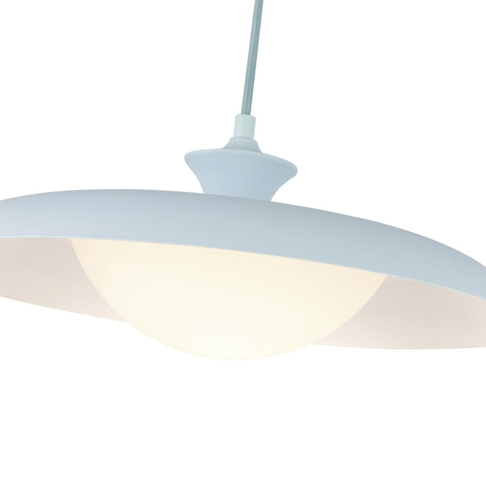 Kuzco Minori 15" Socket Pendant, Cerulean/Steel Shade