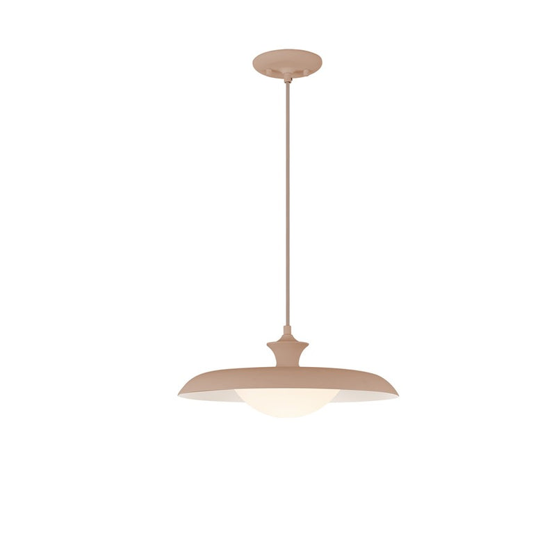 Kuzco Minori 15" Socket Pendant, Peach/Steel Shade