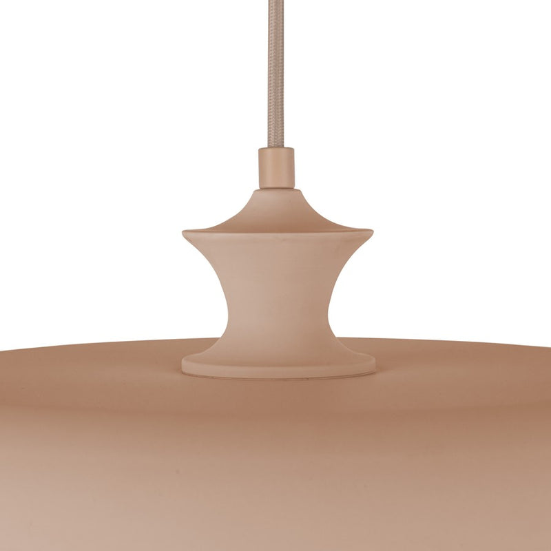 Kuzco Minori 15" Socket Pendant, Peach/Steel Shade