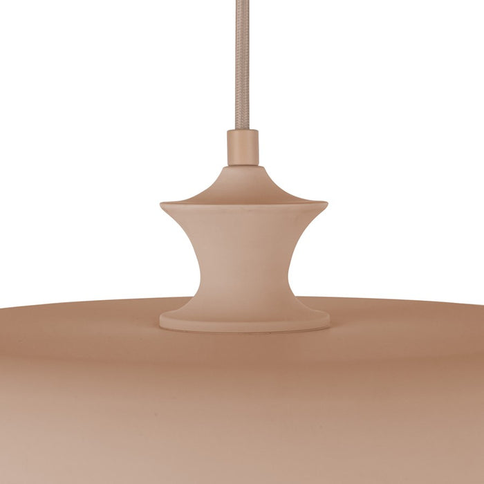 Kuzco Minori 15" Socket Pendant, Peach/Steel Shade
