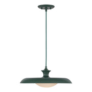Kuzco Minori 15" Socket Pendant, Pine Green/Steel Shade - PD557015PGN