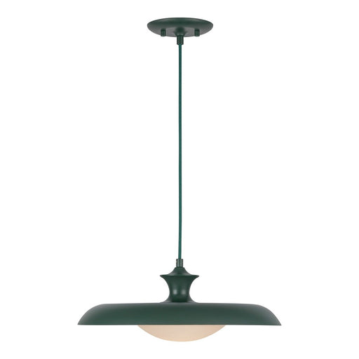Kuzco Minori 15" Socket Pendant, Pine Green/Steel Shade - PD557015PGN