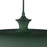 Kuzco Minori 15" Socket Pendant, Pine Green/Steel Shade