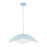 Kuzco Kirby 22" Socket Pendant, Cerulean/Steel Shade