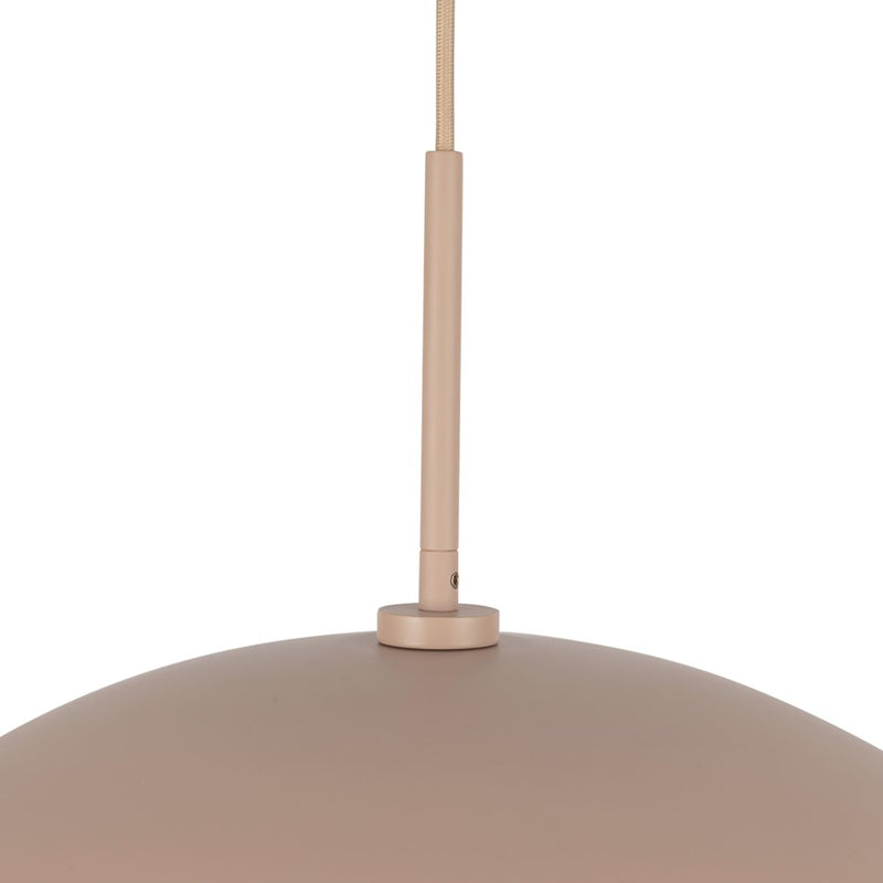 Kuzco Kirby 22" Socket Pendant, Peach/Steel Shade
