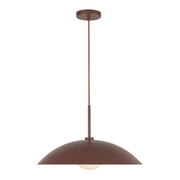 Kuzco Regent 19" Socket Pendant, Burgundy/Steel Shade - PD56019-BGD