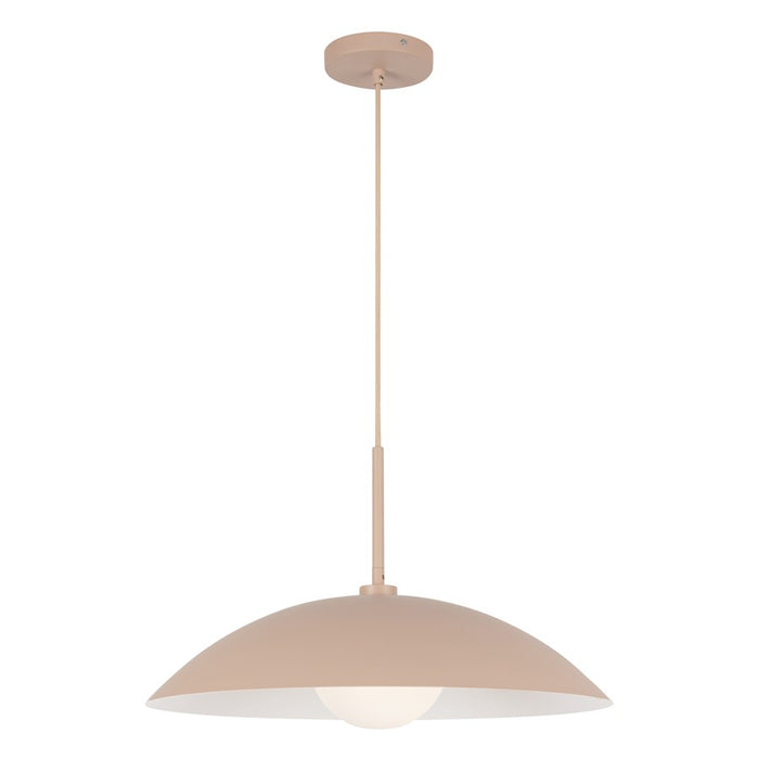 Kuzco Regent 19" Socket Pendant, Peach/Steel Shade