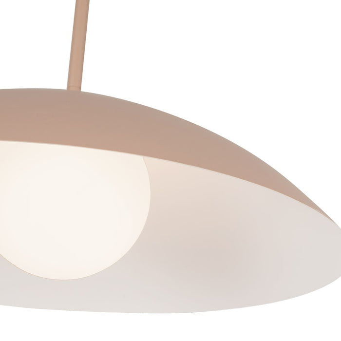 Kuzco Regent 19" Socket Pendant, Peach/Steel Shade