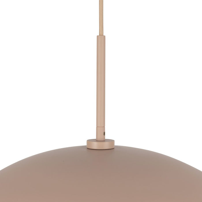 Kuzco Regent 19" Socket Pendant, Peach/Steel Shade