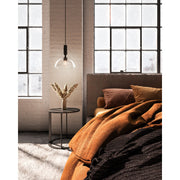 Kuzco Alora Mood Jude 12in 1-Light Pendant | Clear Glass and Matte Black Metal | Kitchen Island & Dining Room | Model PD563012MBCL