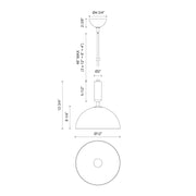 Kuzco Alora Mood Jude 12in 1-Light Pendant | Clear Glass and Matte Black Metal | Kitchen Island & Dining Room | Model PD563012MBCL