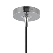 Kuzco Samar 8in 1-Light Pendant | Ombre Chrome and Opal Glass | Dry Rated Kitchen Island & Dining Room | 10.38 H x 7.5 Dia in | Model PD57508-CH-OP