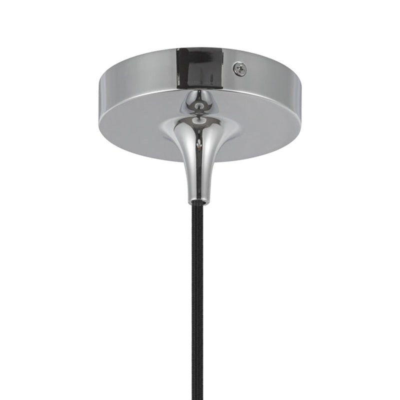 Kuzco Samar 8in 1-Light Pendant | Ombre Chrome and Opal Glass | Dry Rated Kitchen Island & Dining Room | 10.38 H x 7.5 Dia in | Model PD57508-CH-OP