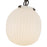 Kuzco Cherise 7" Socket Pendant, Black/Glossy Ribbed Opal Glass