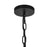Kuzco Cherise 7" Socket Pendant, Black/Glossy Ribbed Opal Glass