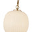 Kuzco Cherise 12" Socket Pendant, Gold/Glossy Ribbed Opal Glass