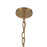 Kuzco Cherise 12" Socket Pendant, Gold/Glossy Ribbed Opal Glass