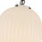 Kuzco Cherise 12" Socket Pendant, Black/Glossy Ribbed Opal Glass