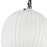 Kuzco Cherise 12" Socket Pendant, Black/Glossy Ribbed Opal Glass