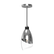 Alora Mood Capri 5in 1-Light Pendant | Modern Chrome and Clear Glass | Kitchen Island & Dining Room | 5.25 x 11.12 in, Dry Rated | Model PD587105CHCL