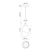 Alora Mood Capri 5in 1-Light Pendant | Modern Chrome and Clear Glass | Kitchen Island & Dining Room | 5.25 x 11.12 in, Dry Rated | Model PD587105CHCL