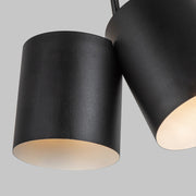 Kuzco Keiko 14in 2-Light Pendant | Industrial Matte Black Steel Shade | Kitchen Island & Dining Room | 6 x 6 x 8.62 in | Model PD58814-BK