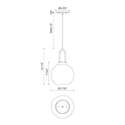Kuzco Soji 8in 1-Light Pendant | Japanese-Inspired Aged Gold and Opal Matte Glass | Kitchen Island & Dining Room | 12.5 x 7.88 in | Model PD601608AGOP