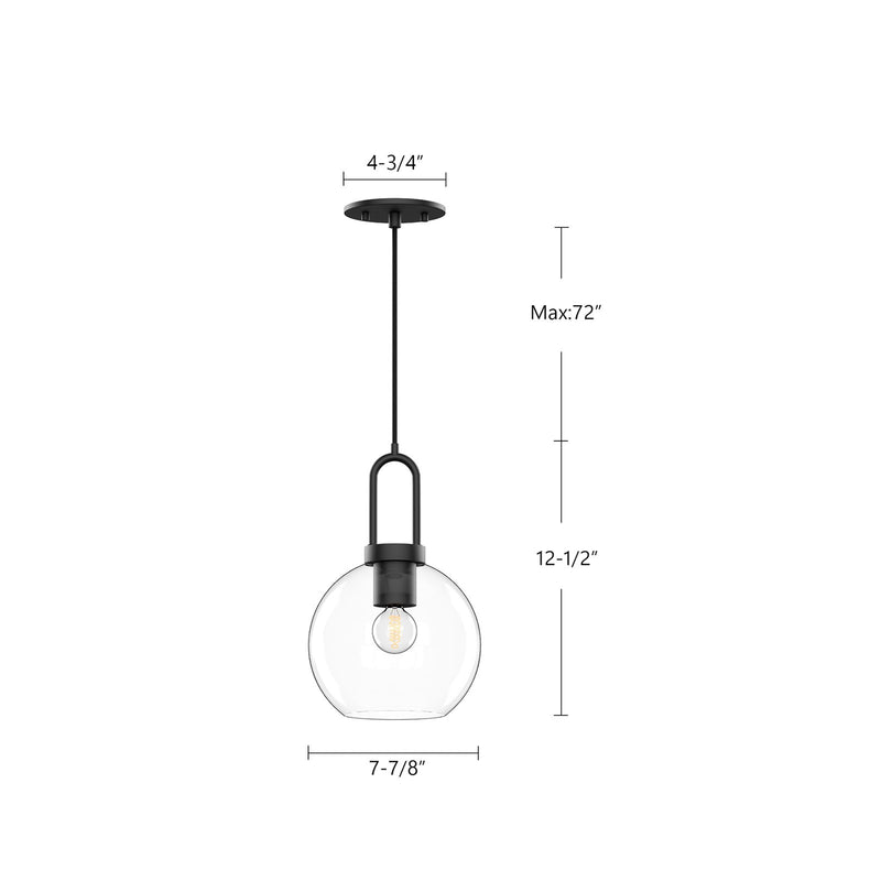 Kuzco Soji 8in 1-Light Pendant | Japanese-Inspired Aged Gold and Opal Matte Glass | Kitchen Island & Dining Room | 12.5 x 7.88 in | Model PD601608AGOP