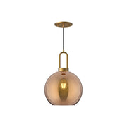 Kuzco Soji 10in 1-Light Pendant | Japanese-Inspired Aged Gold/Copper Glass | Kitchen Island & Dining Room | 14.38in H | Model PD601710AGCP