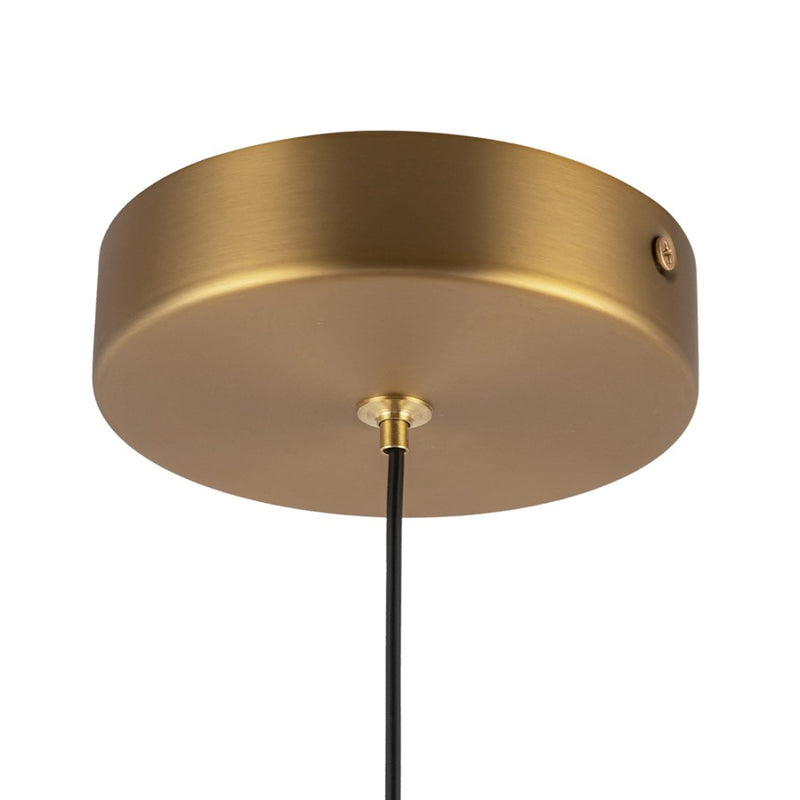 Kuzco Arden 9" LED Pendant, Brushed Gold/Opal Glass