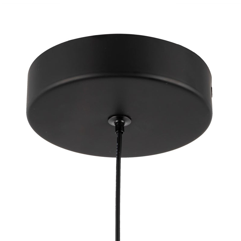 Kuzco Arden 9" LED Pendant, Matte Black/Opal Glass