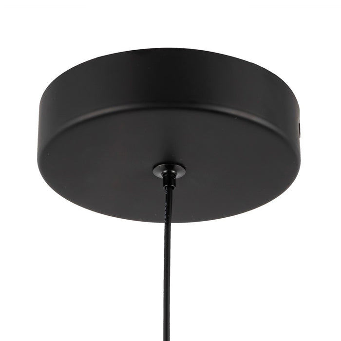 Kuzco Arden 9" LED Pendant, Matte Black/Opal Glass