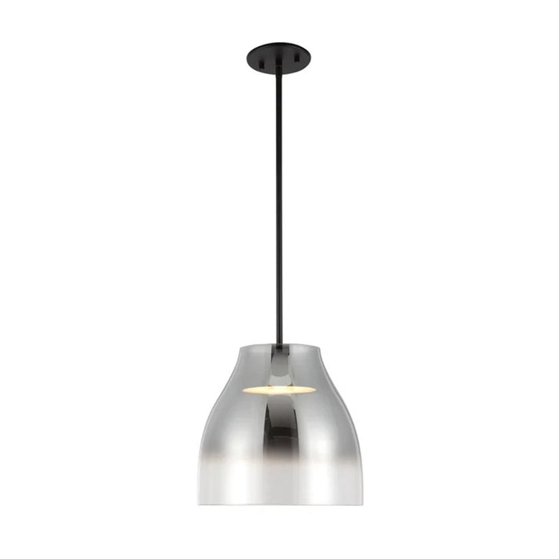 Kuzco Trinity 12in LED Pendant | Black Smoked Frosted Acrylic | Kitchen Island & Dining Room | 1700lm, 3000K, Dimmable | Model PD62012-BK-SM