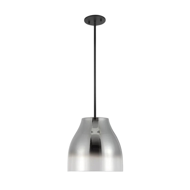 Kuzco Trinity 12in LED Pendant | Black Smoked Frosted Acrylic | Kitchen Island & Dining Room | 1700lm, 3000K, Dimmable | Model PD62012-BK-SM