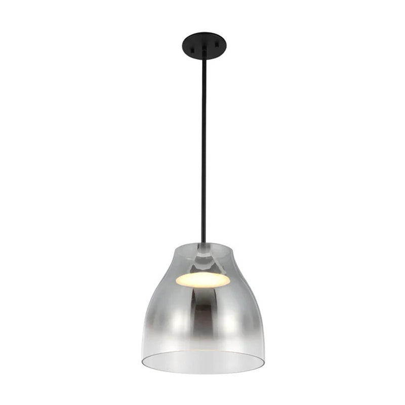 Kuzco Trinity 12in LED Pendant | Black Smoked Frosted Acrylic | Kitchen Island & Dining Room | 1700lm, 3000K, Dimmable | Model PD62012-BK-SM