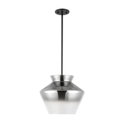 Kuzco Trinity 13in LED Pendant | Black and Smoked Frosted Acrylic Diffuser | Kitchen Island & Dining Room | 10.88 x 13.12 in | Model PD62013-BK-SM