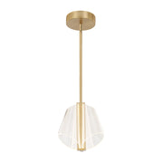 Kuzco Mulberry 11" LED Pendant, Brushed Gold/Light Guide - PD62511-BG-LG-UNV