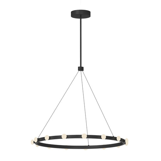 Kuzco Rezz 28" LED Pendant, Black/Opal Glass - PD63428-BK-UNV