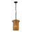 Kuzco Kai 11" Socket Pendant, Matte Black/Rattan Shade