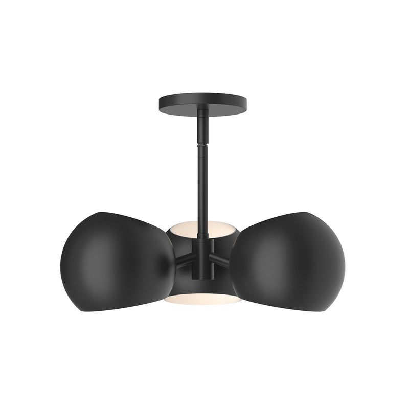 Kuzco Willow 16in 3-Light Pendant | Modern Matte Black Steel | Kitchen Island & Dining Room | 5 x 16 in | Model PD648315MB