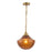 Kuzco Farrah 12" Gold Pendant, Brushed Gold/Amber - PD651012BGAM