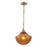 Kuzco Farrah 12" Gold Pendant, Brushed Gold/Amber
