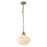 Kuzco Farrah 12" Gold Pend, Brushed Gold/Glossy Ribbed Opal Glass - PD651012BGGR