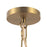 Kuzco Farrah 12" Gold Pend, Brushed Gold/Glossy Ribbed Opal Glass