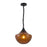 Kuzco Farrah 12" Black Pendant, Matte Black/Amber