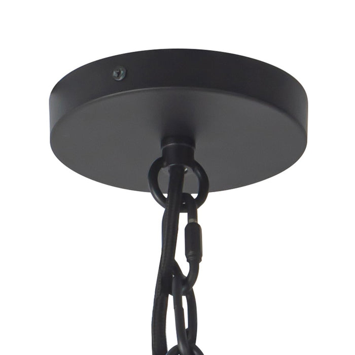 Kuzco Farrah 12" Black Pendant, Matte Black/Amber