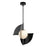 Kuzco Scorpio 16" LED Pendant, Glossy Black/Opal Glass - PD65116-GBK-OP-UNV