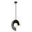 Kuzco Scorpio 16" LED Pendant, Glossy Black/Opal Glass