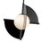 Kuzco Scorpio 16" LED Pendant, Glossy Black/Opal Glass