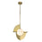 Kuzco Scorpio 16" LED Pendant, Metallic Brass/Opal Glass